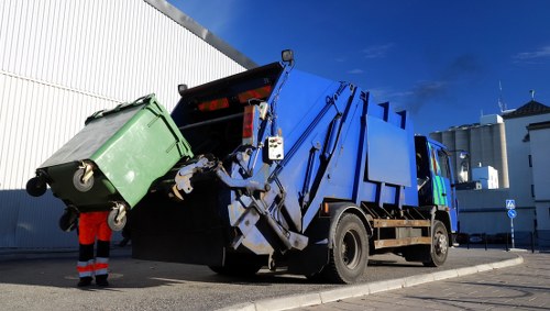 Hainault community participating in waste removal