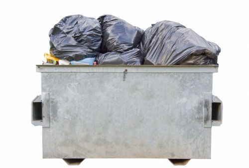 Waste collection vehicle in Hainault