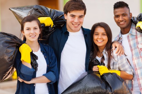Efficient waste management equipment on a construction site