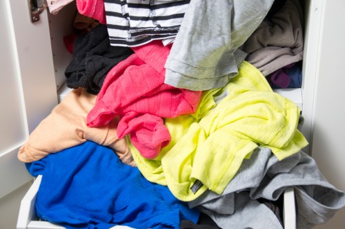 Encrypted data stream overlaying house clearance imagery